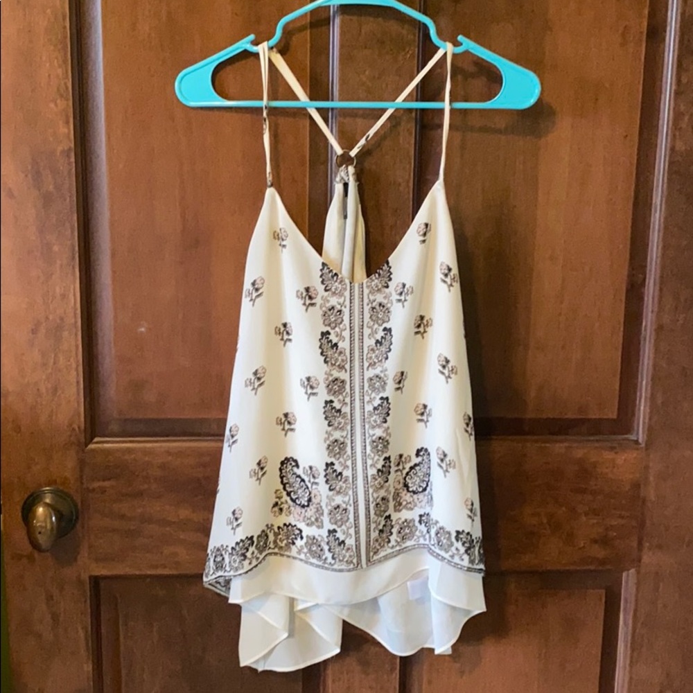 Maurices Silk Tank w/floral pattern